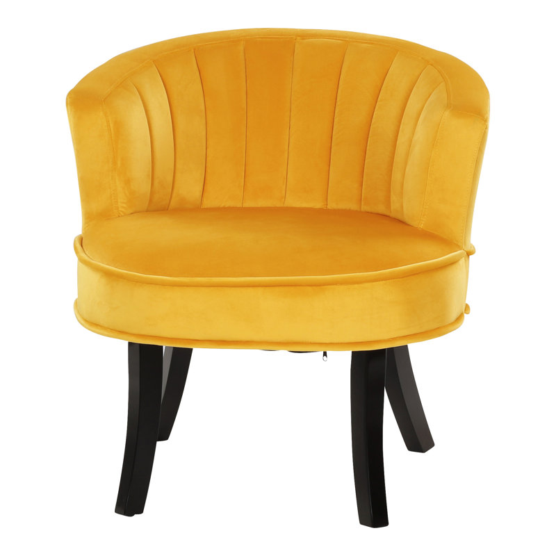 Crespin Upholstered Slipper Chair, Yellow