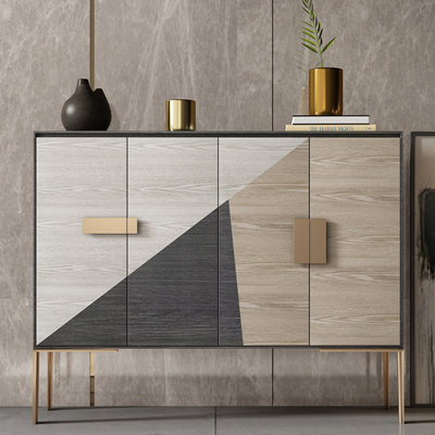 Modern Luxury Entryway Shoe Cabinet 24 Pair Solid Wood Shoe Storage Cabinet