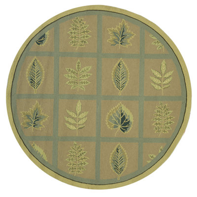 Tapis de la surface en laine crocheté à la main brun clair Kinchen