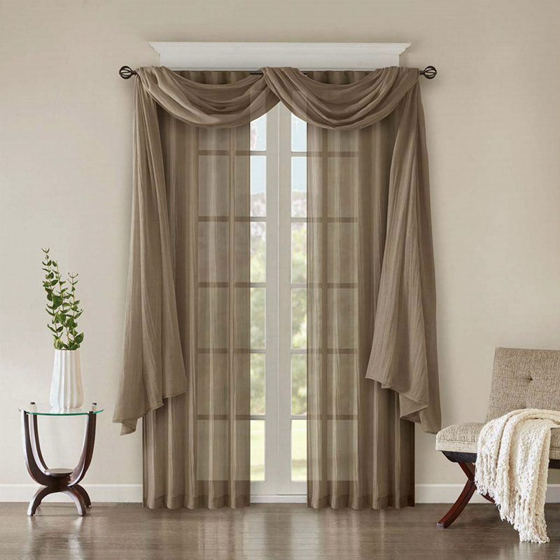 Paire de rideaux unis (2 pièces), Taupe, L 42 po x L 144 po