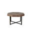 Table basse octogonale avec pieds en métal, design rétro brun antique pour le salon