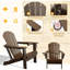 Chaises Adirondack robustes en PEHD avec porte-gobelet, pliables, idéales pour terrasse ou foyer extérieur.