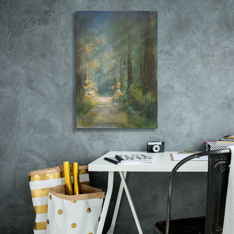 Art mural sur toile  «Sun Soaki Redwoods» par Danhui Nai, H 26 po x l 18 po