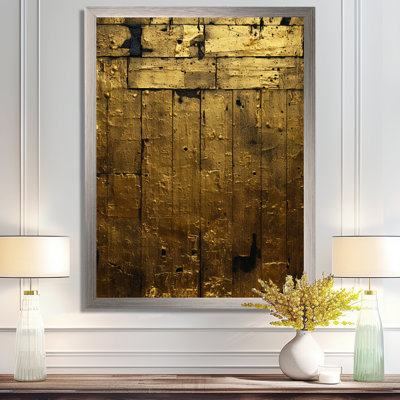 Golden Passage Of Time - Art mural abstrait sur toile géométrique