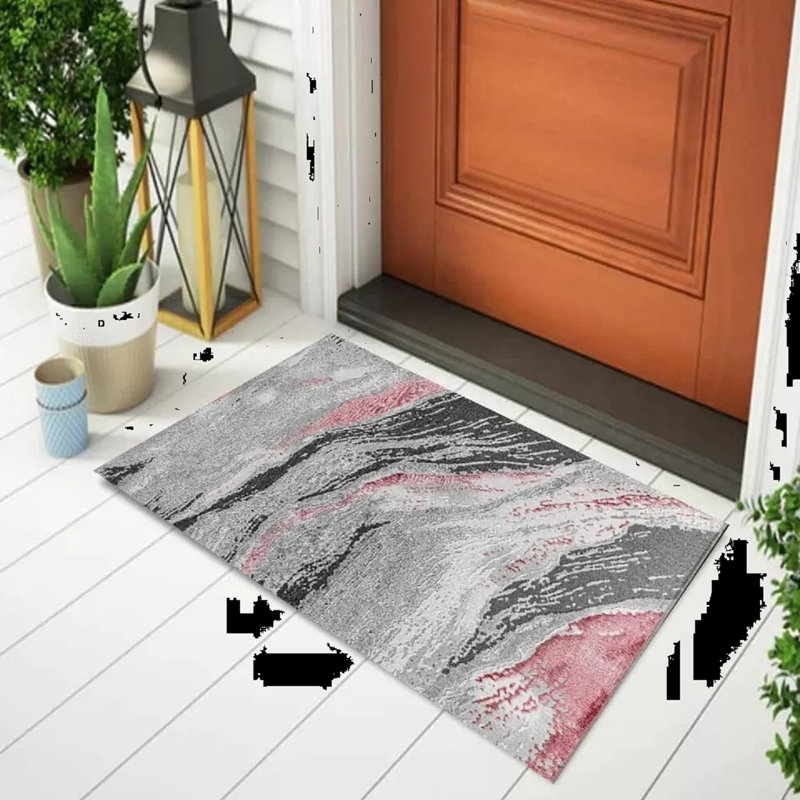 Abstract Shag Area Rug, Rectangle 60 x 110 cm