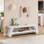  Banc d'entrée 47 po, banc de rangement pour chaussures 4 paires avec tablette inférieure 47 po-475178314