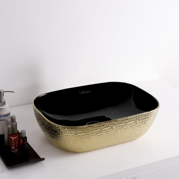 Whitehaus Collection Isabella Plus 12.5'' Ceramic Rectangular Bathroom Sink