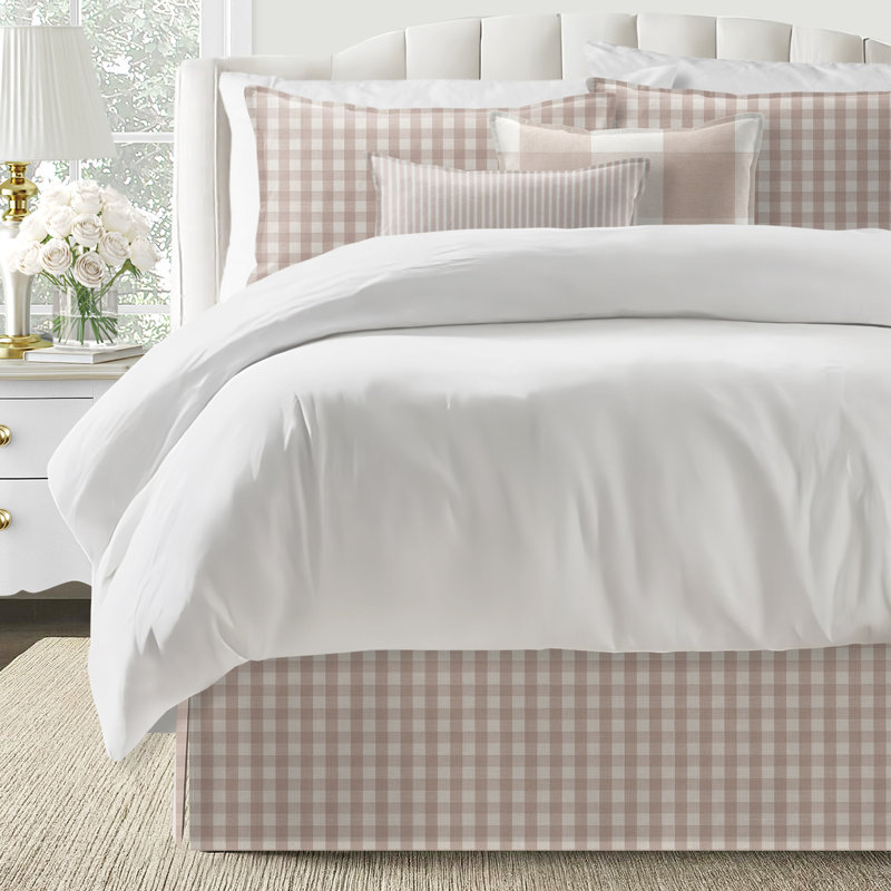 Walker Buffalo Bedskirt, Iron, California King, Small Checkered