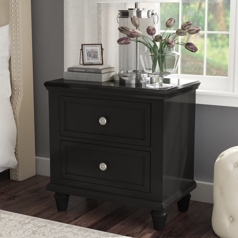 Jazmond 26'' W Nightstand, Vulcan Black
