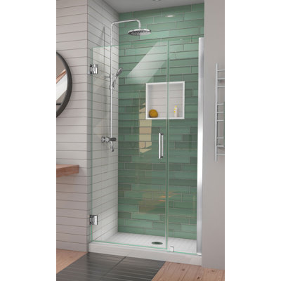 Unidoor-LS 36'' W x 72" H Hinged Frameless Shower Door with ClearMax Technology