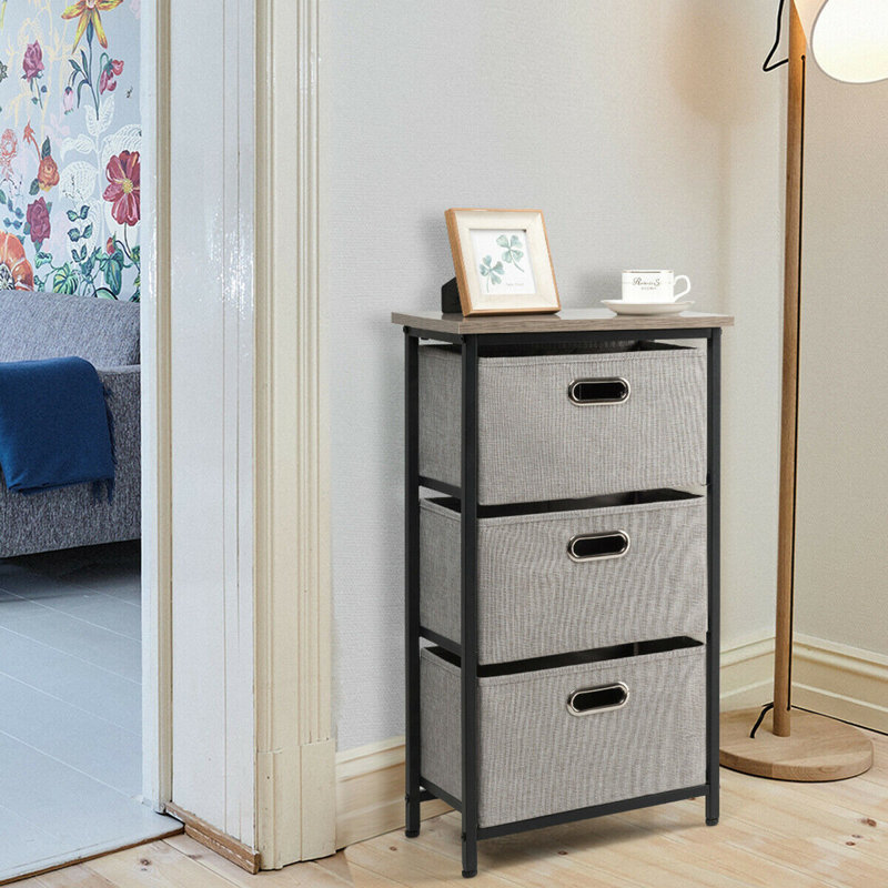 Commode 3 tiroirs, Blanc