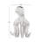 Annadale Porcelain Ceramic Tall Octopus Decorative Silver Sculpture with Long Tentacles