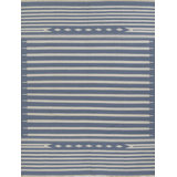 Thompson Wool Geometric Area Rug in Light Blue
