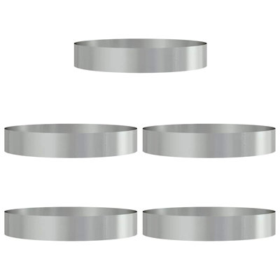 Planter Ring Garden Modern Round Decor Outdoor Steel Frame Enhancement
