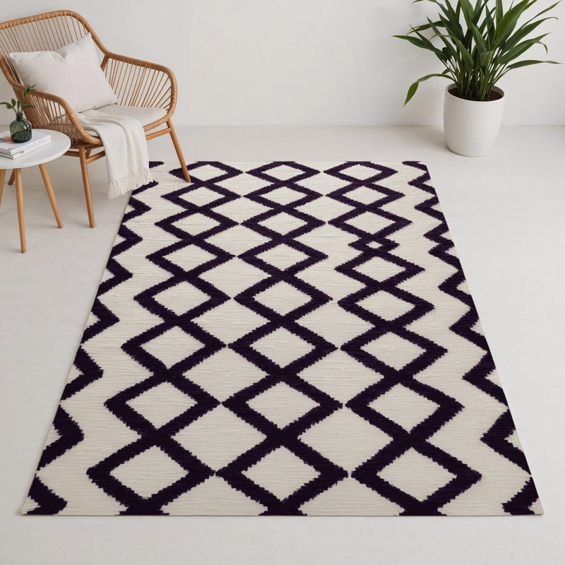 Tapis intérieur et extérieur beige Trellis, Rectangle 5 pi x 7 pi