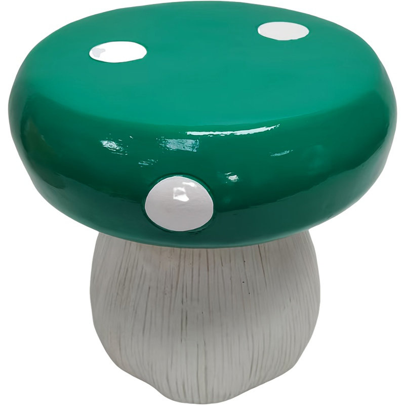Statue tabouret Mushroom, tabouret de jardin extérieur en résine, tabouret surdimensionné à base de forêt 13,8 pouces, tabouret d'intérieur Courtyard