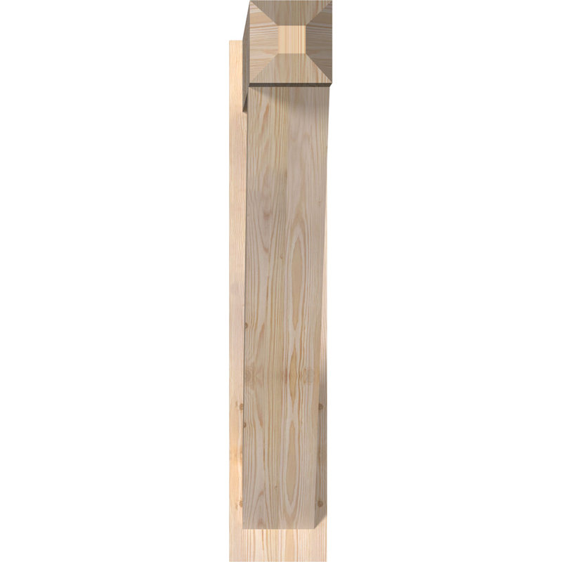 Artisan traditionnel en bois rustique, Sapin Douglas de 7 1/2 po (lisse), P 40 po x H 40 po
