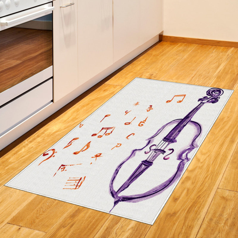 Tapis décoratif en fibre de polyester à haute densité, Rectangle 2 pi 7 po x 5 pi