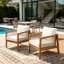Fauteuils club d'extérieur, structure en bois d'acacia avec dossier en corde, coussins hydrofuges-129595093