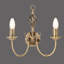 Garden 2-Light Dimmable Antique Brass Candle Candelabra Style Wall Light