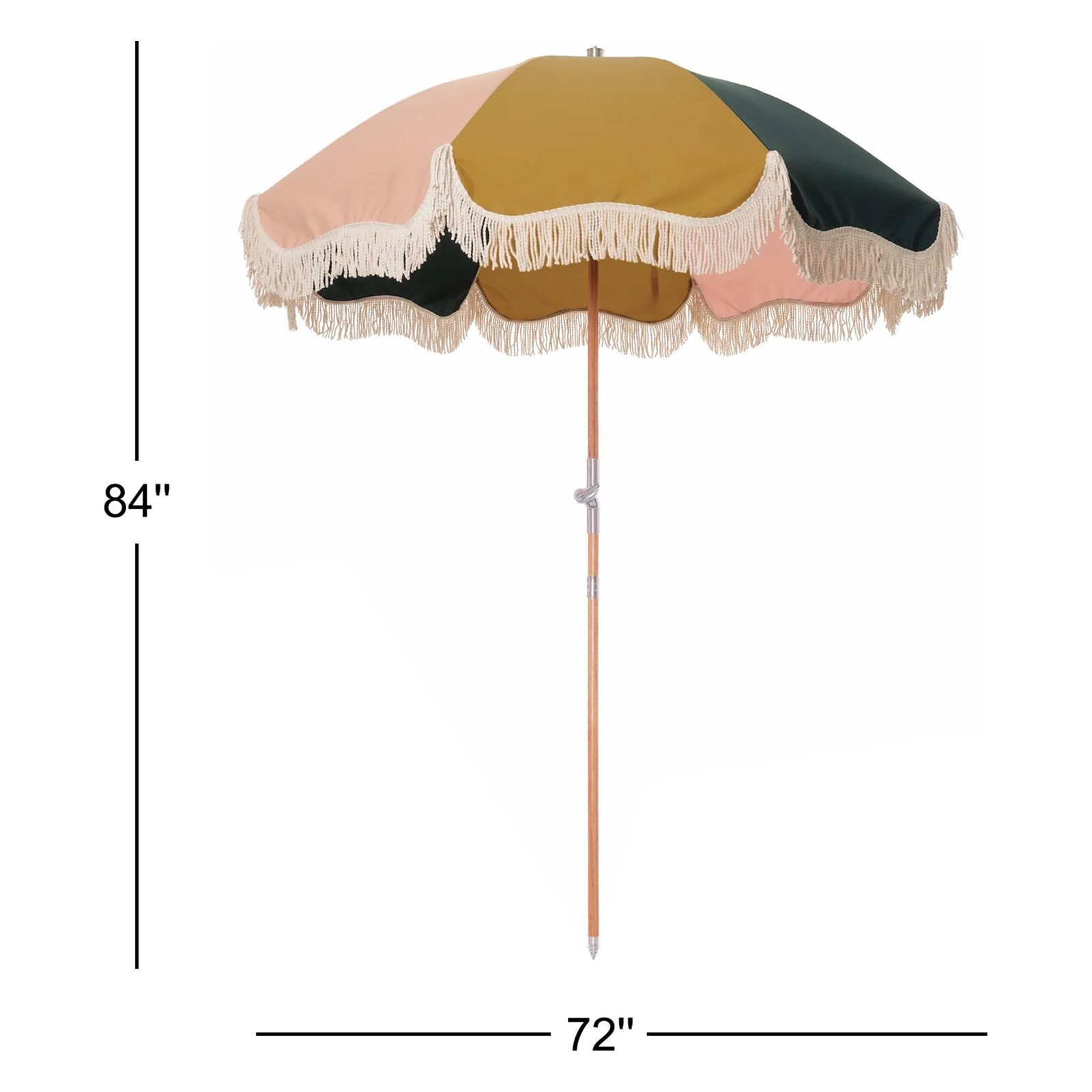 6' Umbrella, Pink/Yellow/Green