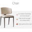 Sintered stone stainless steel dining table set-110479054