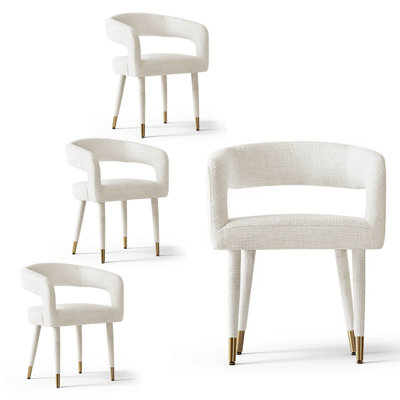 Upholstered Open-Back Dining Chairs (Set of 4)