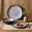 Waterside 12pc Blue & Purple Reactive Glaze Stoneware Dinner Set