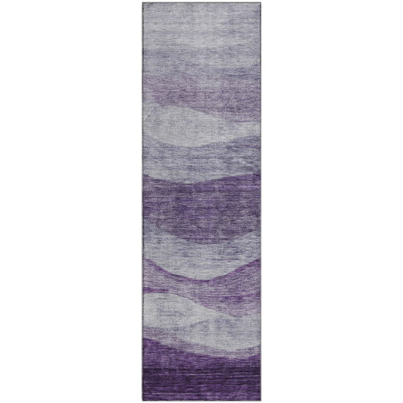 Premium Machine Washable Krause AMF1141 Swirls Rug, Runner 2'3" x 7'6"