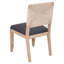 Ensemble de 2 chaises de salle à manger en bois massif, chaises de cuisine rembourrées en tissu Boho moderne avec dossier en corde tissée à la main, chaises d'appoint Coastal Farmhouse pour salle à manger-131003999