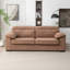 Canapé-lit 2 places, canapé Mid-Century moderne, canapé-lit convertible grand format avec structure en bois et revêtement en polyester, conception escamotable-1762163708