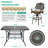  10-Piece Outdoor High Patio Dining Set, Free-Rust Cast Aluminum Patio Bar Table And Chairs Set, Includes 8 Swivel Bar Stools & 63.98" Bar Height Dining Table With 35.38" Lazy Susan, Umbrella Hole