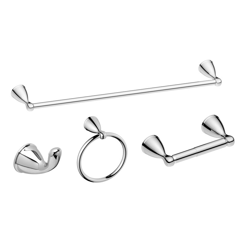 4 - Piece Bathroom Hardware Set, Chrome