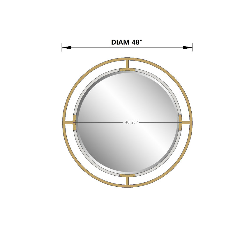 Metal Round Wall Mirror
