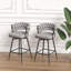 Ensemble de 2 tabourets de bar 28 po en lin tissé, tabourets à pieds sans îlot de cuisine réglable, tabourets pivotants à 360 degrés-482262466-482262468-482262469