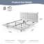 Queen Size Floating Bed Frame with LED Lights - PU Leather Platform Bed with Button-Tufted Headboard, Modern No Box Spring Design, Remote Control Lighting, Easy Assembly-821831113