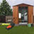 Outdoor Metal Storage Shed With Window And Metal Foundation-125097086-125097090