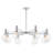 Rorem 8 - Light Shaded Modern Linear Chandelier in Chrome-843405866-813004267