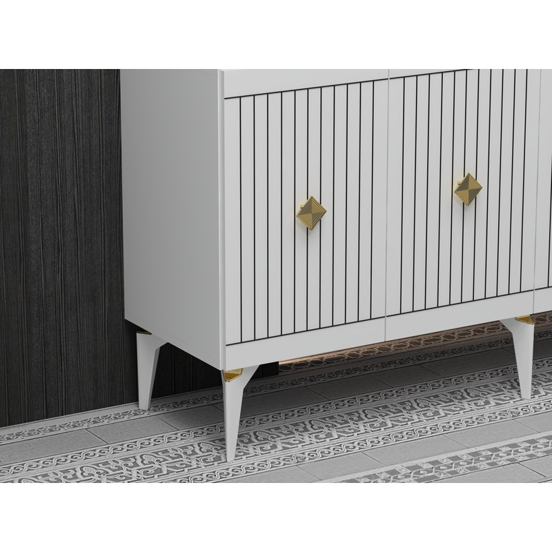 Console, Blanc / Doré