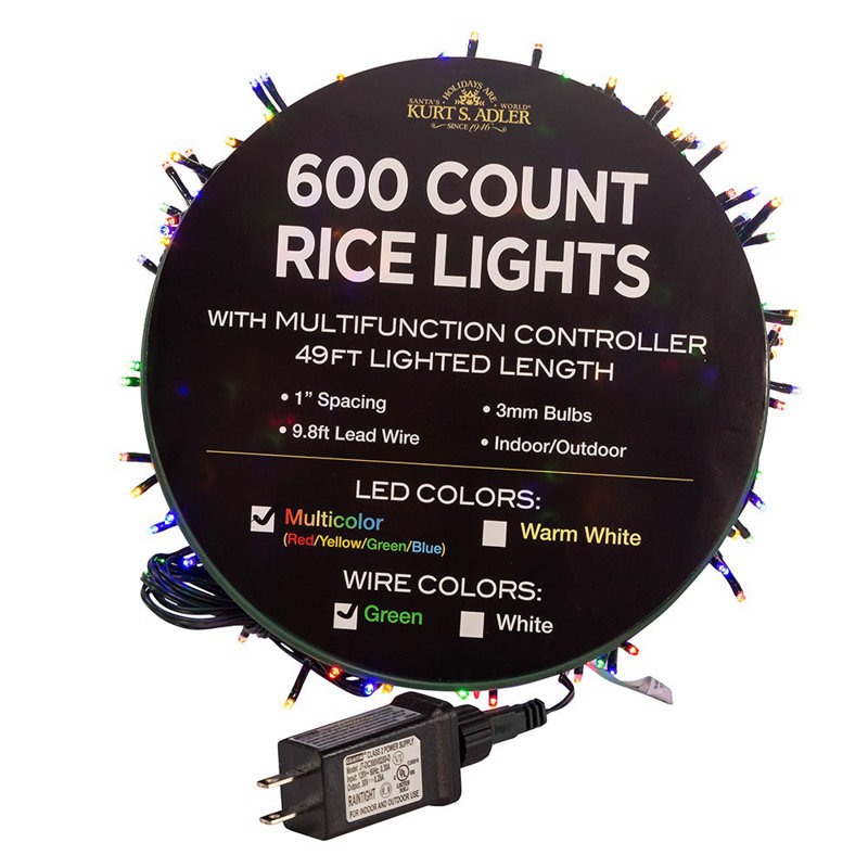 600 guirlandes de lumières, Multicolore