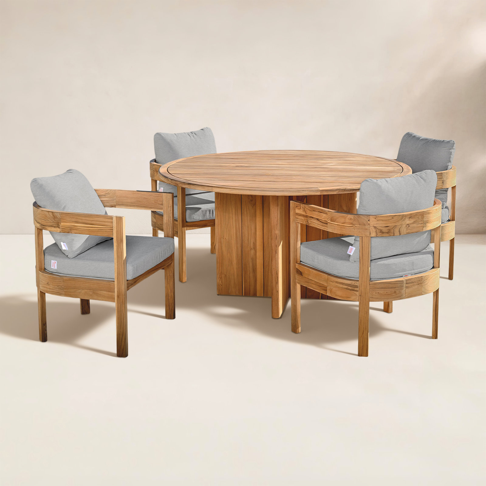 Everlee 55" Sunbrella® Patio Dining Set, Gray
