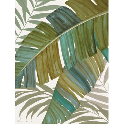 «Watercolor Banana Leaves 1», reproduction sur toile