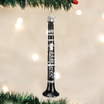 Ornement en verre soufflé pour arbre de Noël Old World, Clarinette