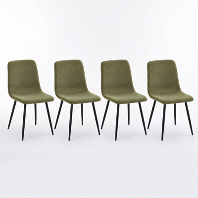 Fabric Upholstered Metal Side Chair