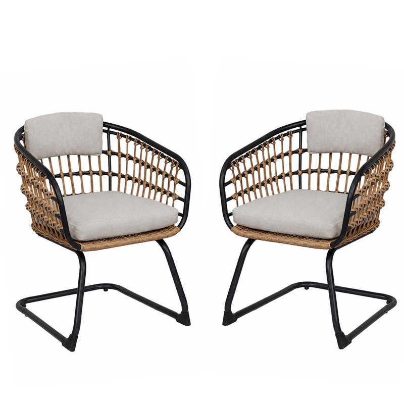 Ensemble de 2 chaises en osier