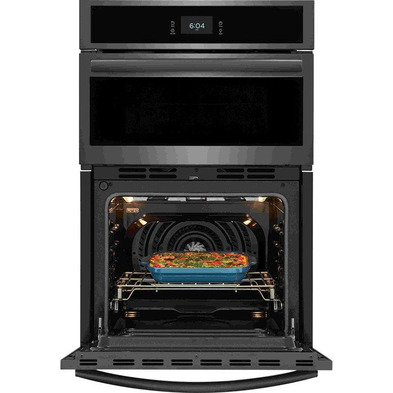 Frigidaire Gallery 27" 3.8 Cubic Feet Electric Oven / Microwave Combination with Soft Close Door, Black Stainless Steel