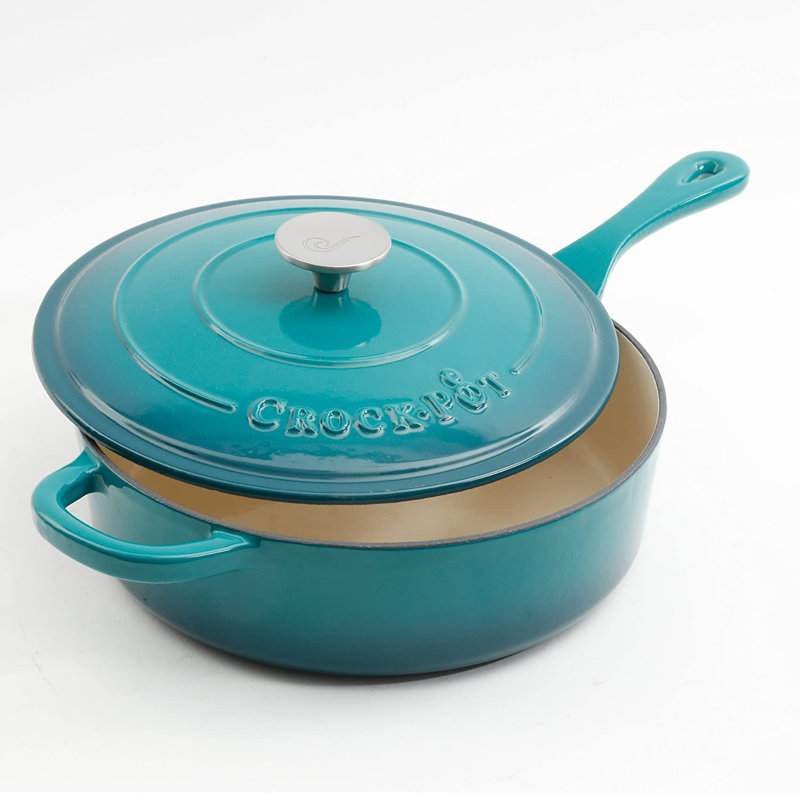 Ensemble de poêles en fonte Crock Pot 3,5 pte avec cocotte mijoteuse 5 pte