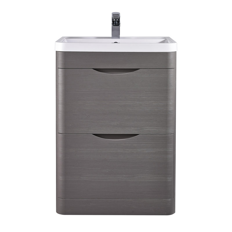 596mm Bathroom Vanity with Integrated Polyglomerate Basin
