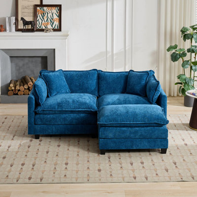 Nuage bleu, convient pour la chambre à coucher, revêtement double couche, chenille respirante, moelleux mi-moelleux, rembourré de mousse, vie primaire idéale à l'américan, siège, avec bourre