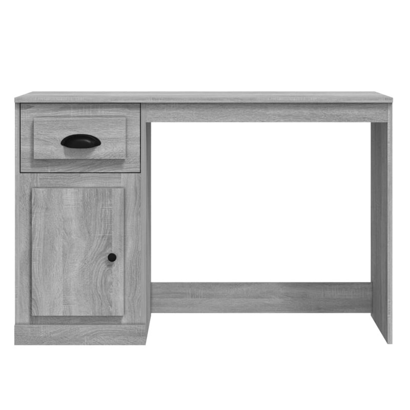 Serlin Solid Wood Base Writing Desk, Grey Sonoma